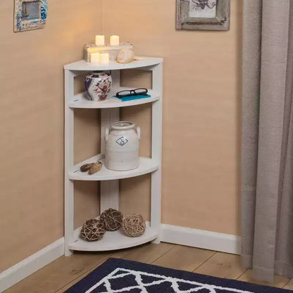 Regency,Flip Flop 34 High Corner Folding Bookcase- White