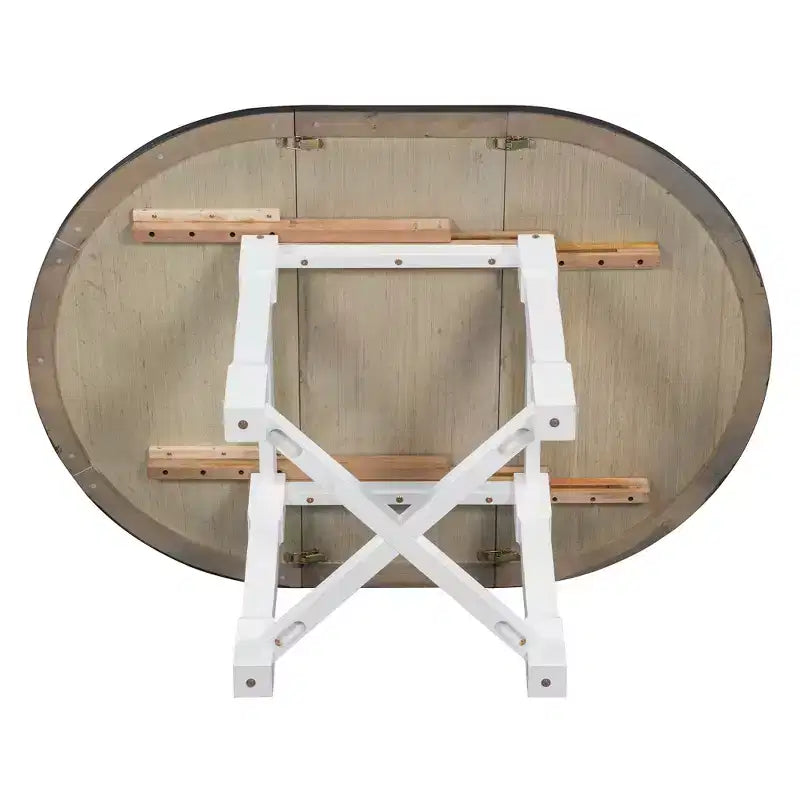 GDFStudio Judith 5 Piece Dining Set with Extendable Round Table and Upholstered Chairs