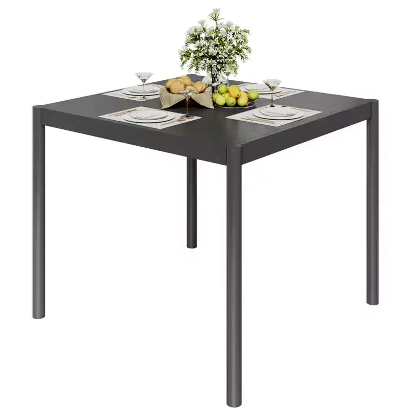 Aluminum Outdoor Dining Table for 4-8, Large Rectangular Patio Table with E-Coating for Backyard, Deck, Garden, Lawn,