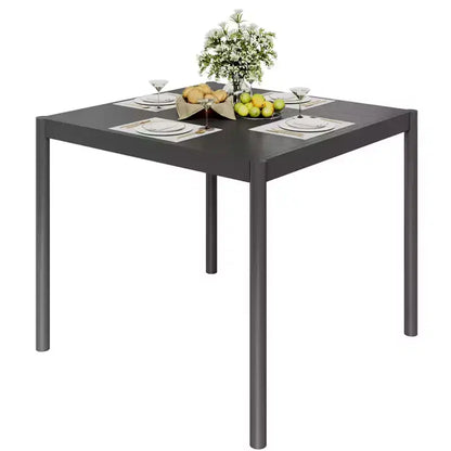 Aluminum Outdoor Dining Table for 4-8, Large Rectangular Patio Table with E-Coating for Backyard, Deck, Garden, Lawn,