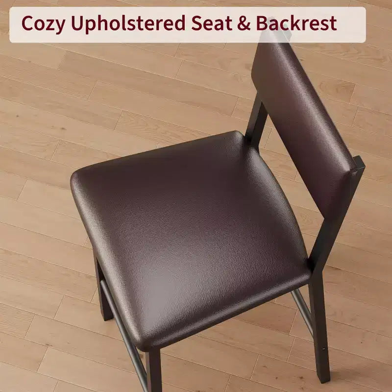 Bar Stools Set of 4, Upholstered Counter Height Bar Stools with Backrest and Footrest, Tall Bar Chairs with Thick Cushion, for Dining Room