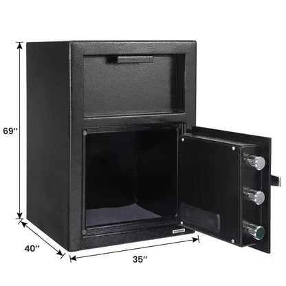 Boîte de dépôt en acier, Boîte de dépôt électronique, Coffre-fort numérique avec clavier, Clé d'urgence, Coffre-fort au sol ignifuge
