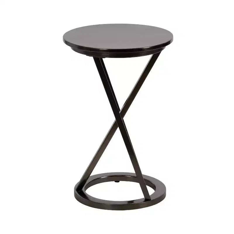Kate and Laurel Aja Round Metal Side Table