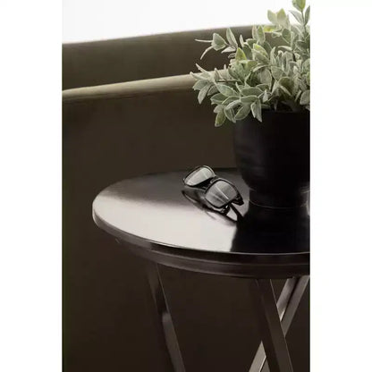 Kate and Laurel Aja Round Metal Side Table