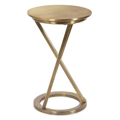 Kate and Laurel Aja Round Metal Side Table