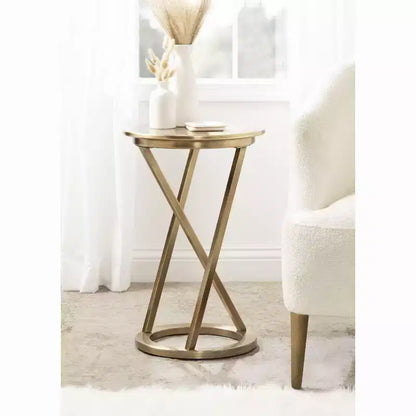 Kate and Laurel Aja Round Metal Side Table