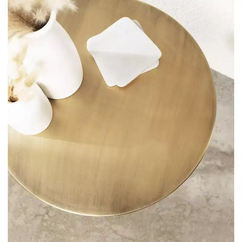 Kate and Laurel Aja Round Metal Side Table