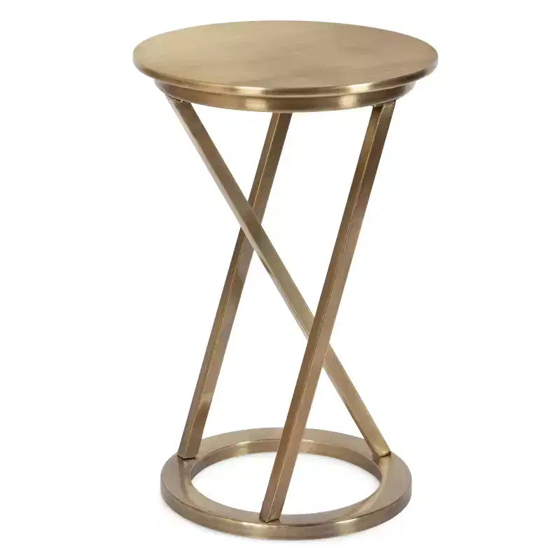 Kate and Laurel Aja Round Metal Side Table