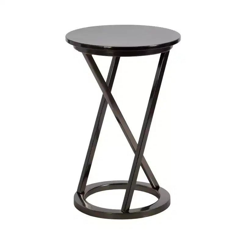 Kate and Laurel Aja Round Metal Side Table