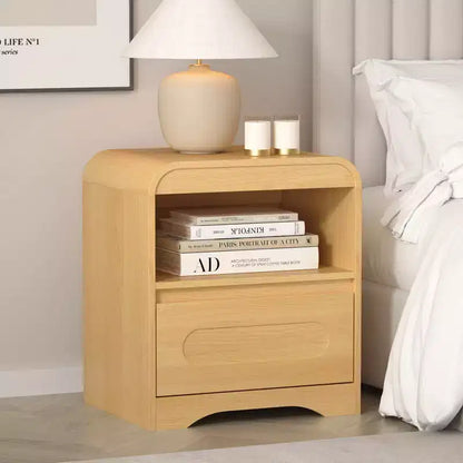 Night Stands for Bedroom Living Room with Drawer Storage Curved Bed Side Table