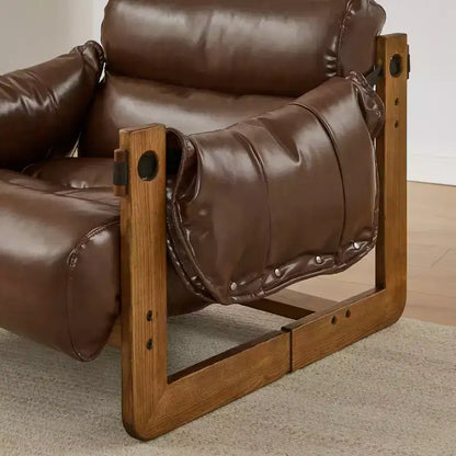 Chaise longue de loisirs Art Leon en similicuir