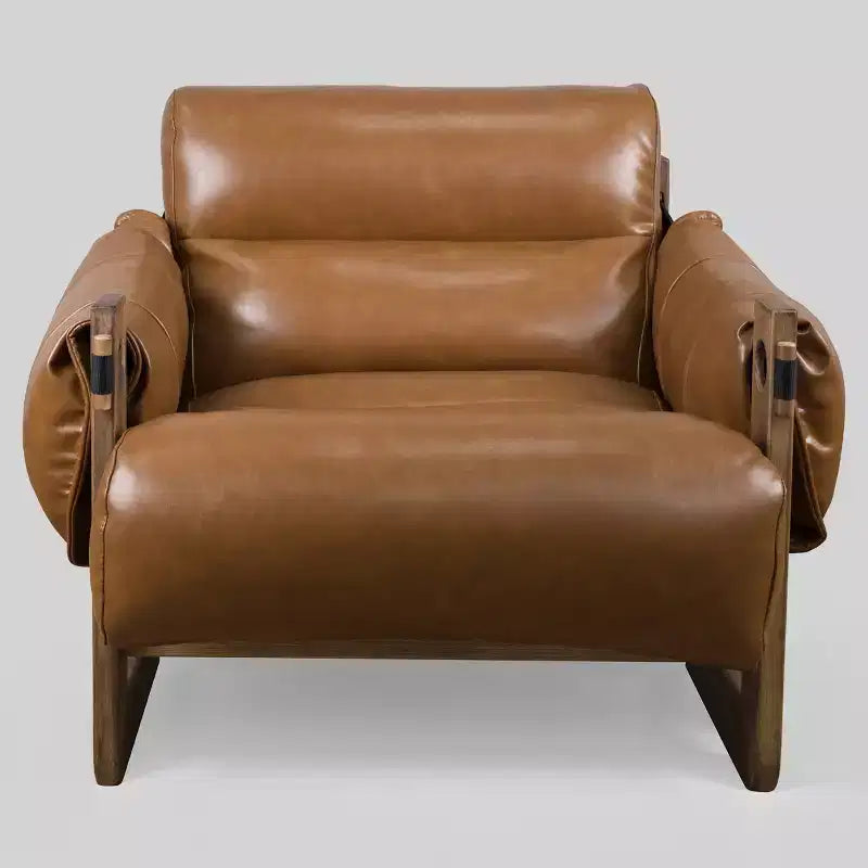 Chaise longue de loisirs Art Leon en similicuir