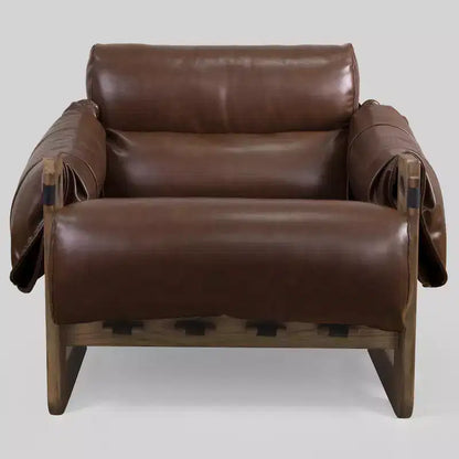 Chaise longue de loisirs Art Leon en similicuir