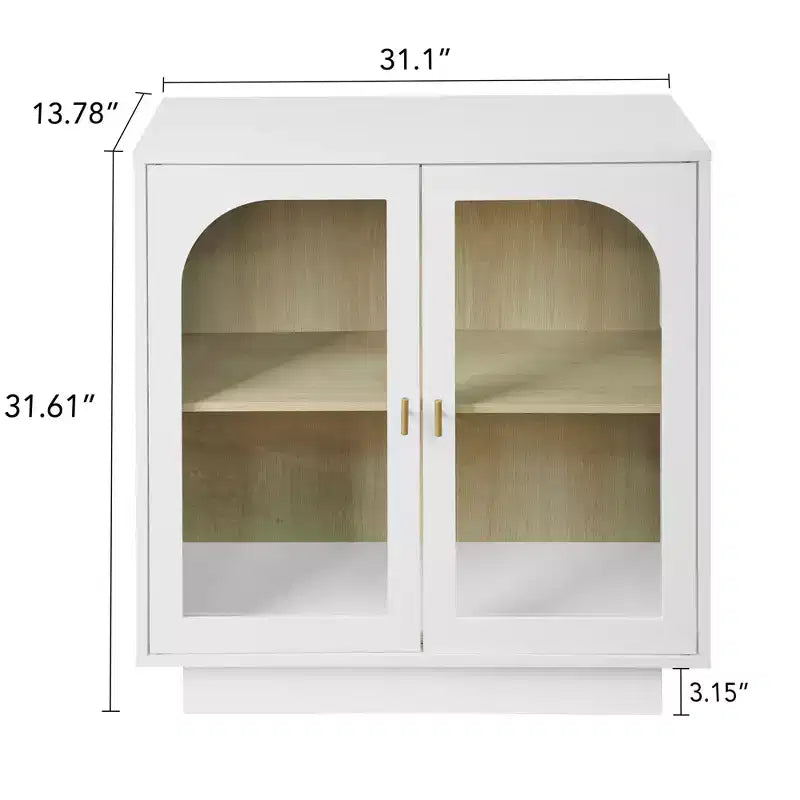 Meuble de rangement moderne Veatch de GDFStudio avec portes en acrylique et étagère réglable