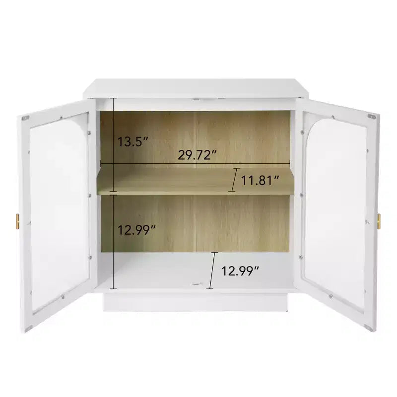 Meuble de rangement moderne Veatch de GDFStudio avec portes en acrylique et étagère réglable