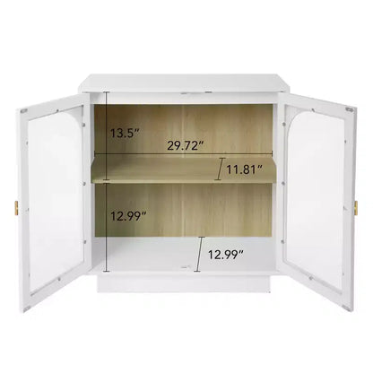 Meuble de rangement moderne Veatch de GDFStudio avec portes en acrylique et étagère réglable