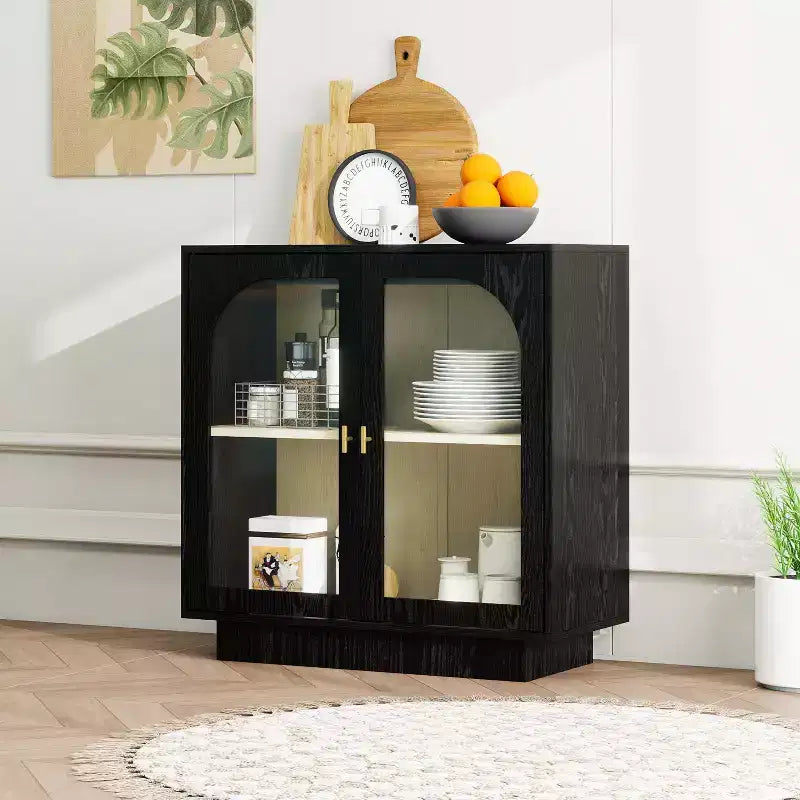 Meuble de rangement moderne Veatch de GDFStudio avec portes en acrylique et étagère réglable