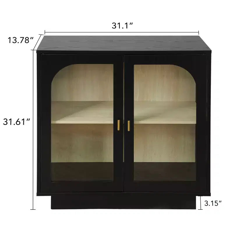 Meuble de rangement moderne Veatch de GDFStudio avec portes en acrylique et étagère réglable