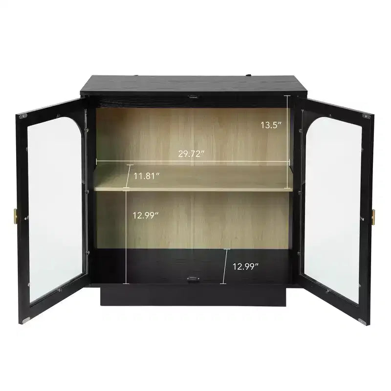 Meuble de rangement moderne Veatch de GDFStudio avec portes en acrylique et étagère réglable