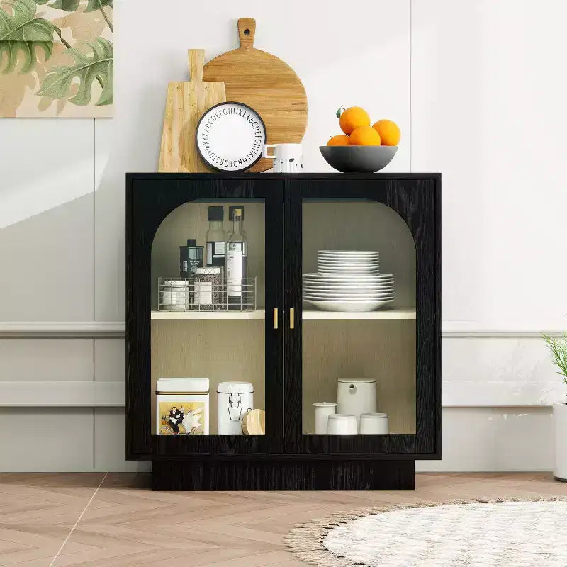 GDFStudio Veatch Modern Storage Cabinet with Acrylic Doors and Adjustable Shelf