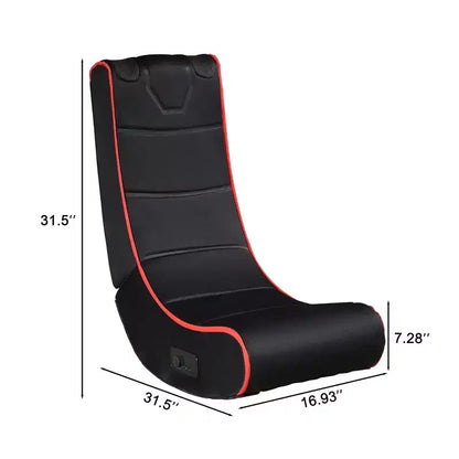 Chaise de jeu pliable GDFStudio Claudia Bluetooth avec haut-parleurs intégrés