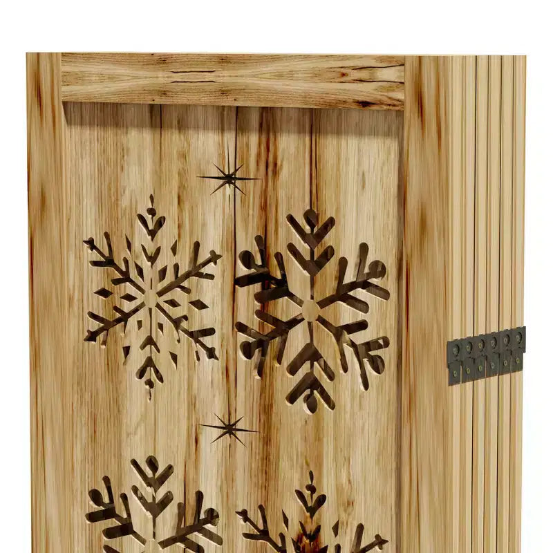 MAYEERTY Paravent en bois de 95*67 po, Cloison Autoportante Pliante pour Intérieur, 6 Panneaux, Marron