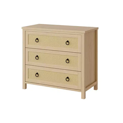 Commode 7 tiroirs en rotin, commode bohème pour chambre à coucher, commode, organisateur de placard, commode en bois naturel pour chambre à coucher, salon, entrée