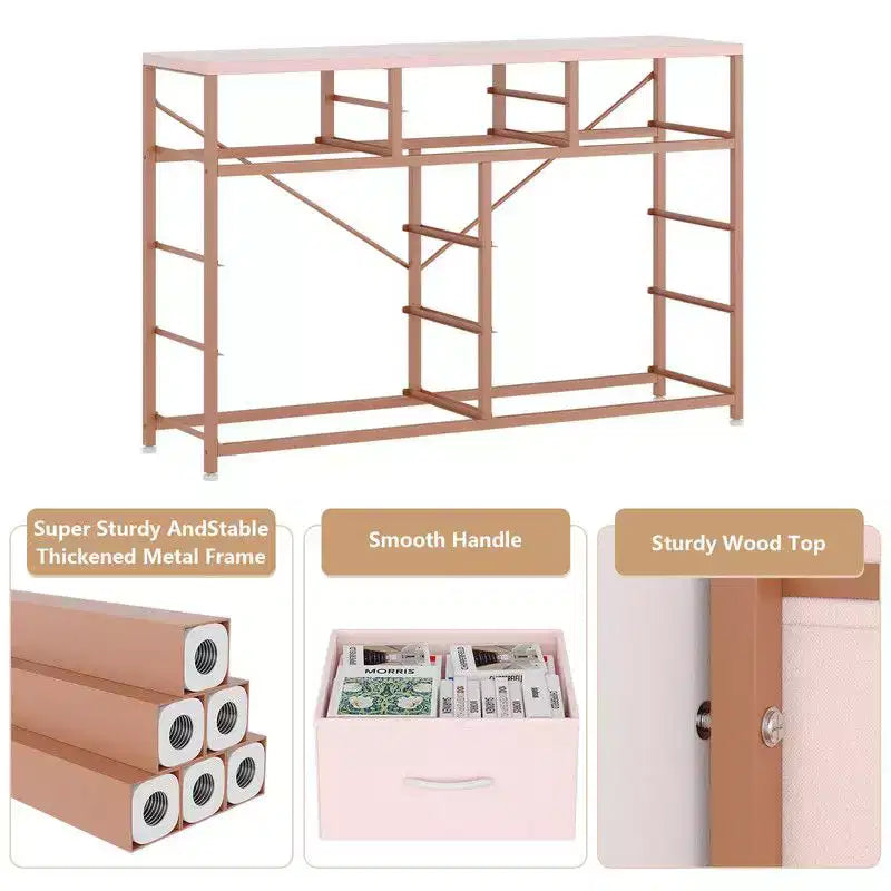 Commode à 10 tiroirs en tissu pour chambre, Commode de rangement moderne