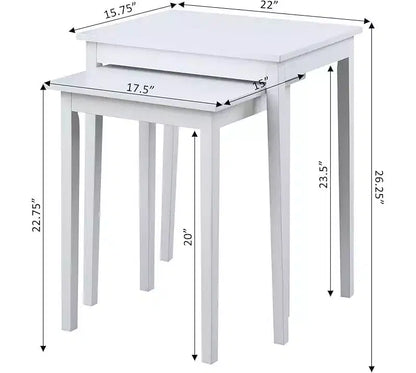 HomeStock Belmont Three Tier End Table with Hidden Storage Drawer, Open Shelves and Nickel Knob Perfect for Organizing Accessories