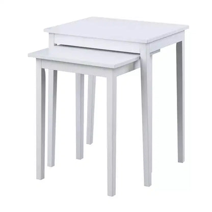 HomeStock Belmont Three Tier End Table with Hidden Storage Drawer, Open Shelves and Nickel Knob Perfect for Organizing Accessories