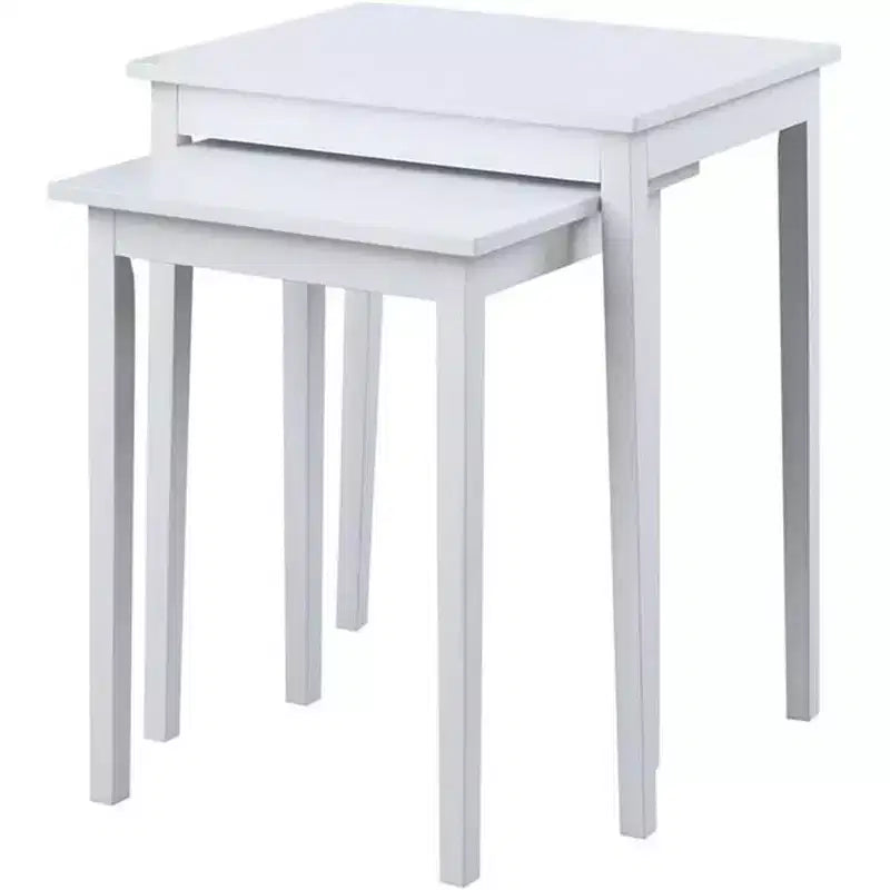 HomeStock Belmont Three Tier End Table with Hidden Storage Drawer, Open Shelves and Nickel Knob Perfect for Organizing Accessories
