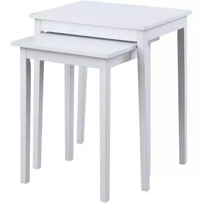 HomeStock Belmont Three Tier End Table with Hidden Storage Drawer, Open Shelves and Nickel Knob Perfect for Organizing Accessories