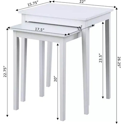 HomeStock Belmont Three Tier End Table with Hidden Storage Drawer, Open Shelves and Nickel Knob Perfect for Organizing Accessories