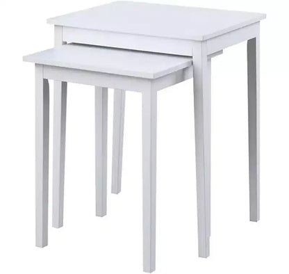 HomeStock Belmont Three Tier End Table with Hidden Storage Drawer, Open Shelves and Nickel Knob Perfect for Organizing Accessories