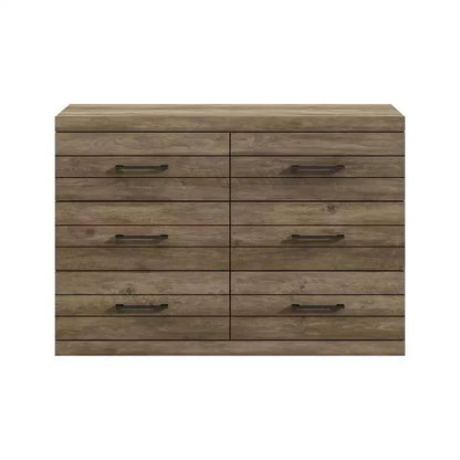 Commode 6 tiroirs Galano Hamsper (verrouillage) - Chêne noueux