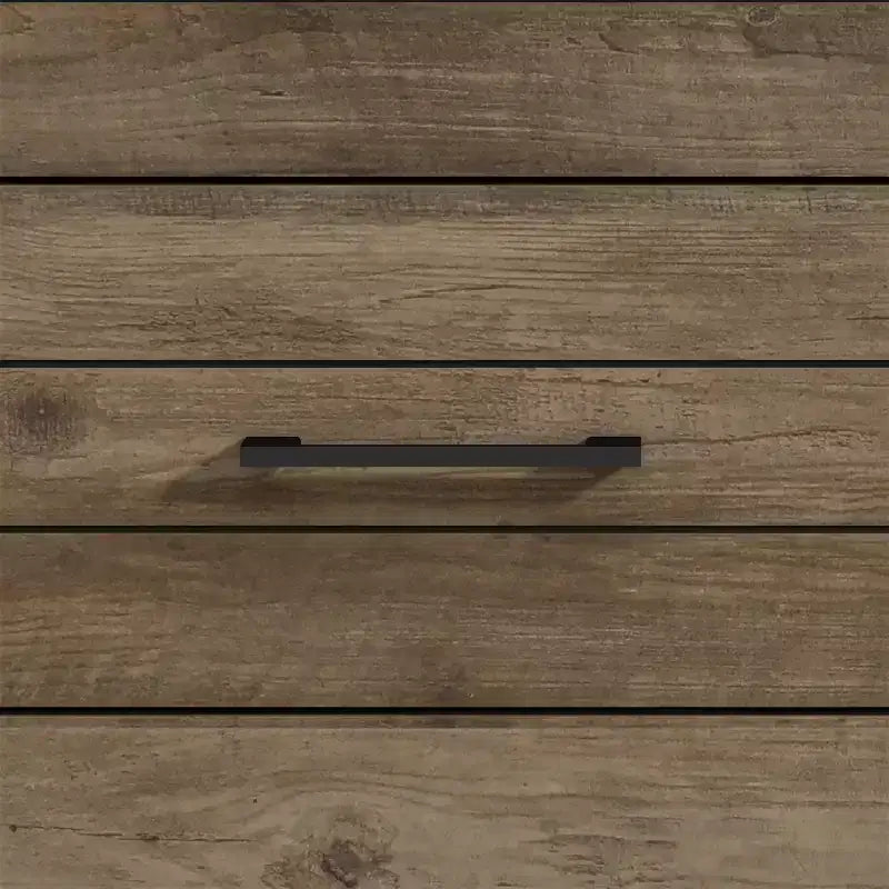 Commode 6 tiroirs Galano Hamsper (verrouillage) - Chêne noueux