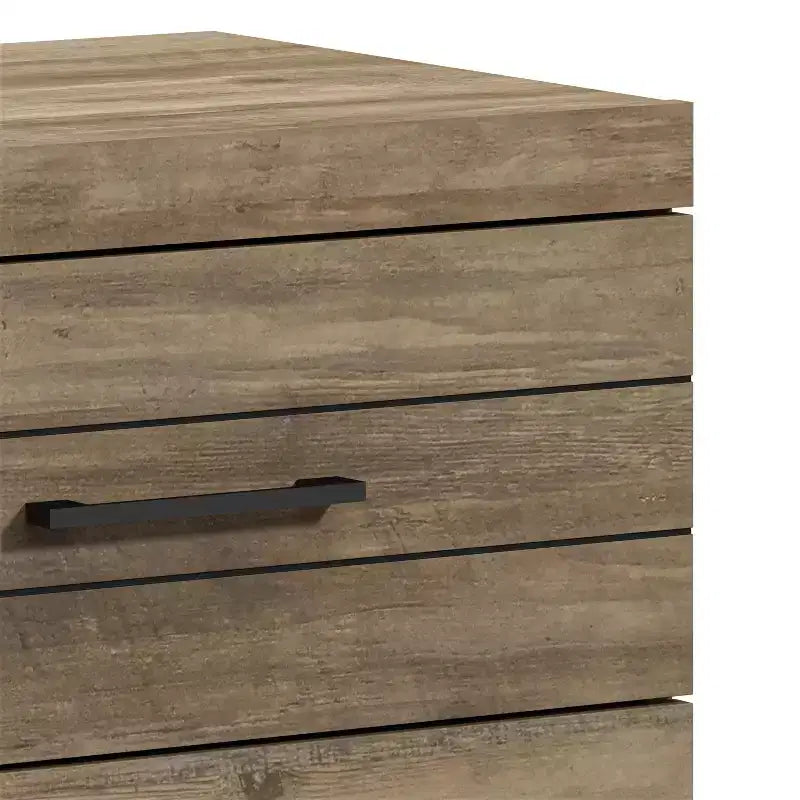 Commode 6 tiroirs Galano Hamsper (verrouillage) - Chêne noueux