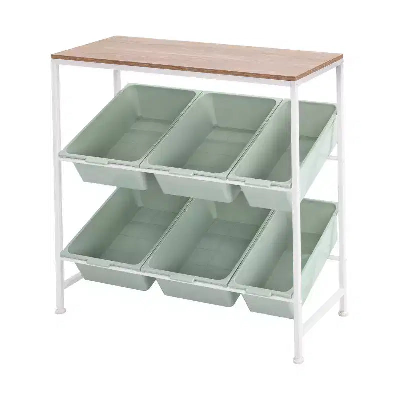 Chariot de rangement à 6 bacs Seville Classics, 32,5 L x 14,2 P x 30,5 H