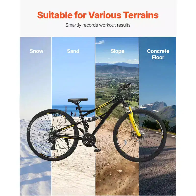 VEVOR Vélo VTT 29 pouces, Suspension Intégrale Double, Dérailleur 24 Vitesses, Freins à Disque Double, Cadre en Alliage d'Aluminium, Noir et Jaune