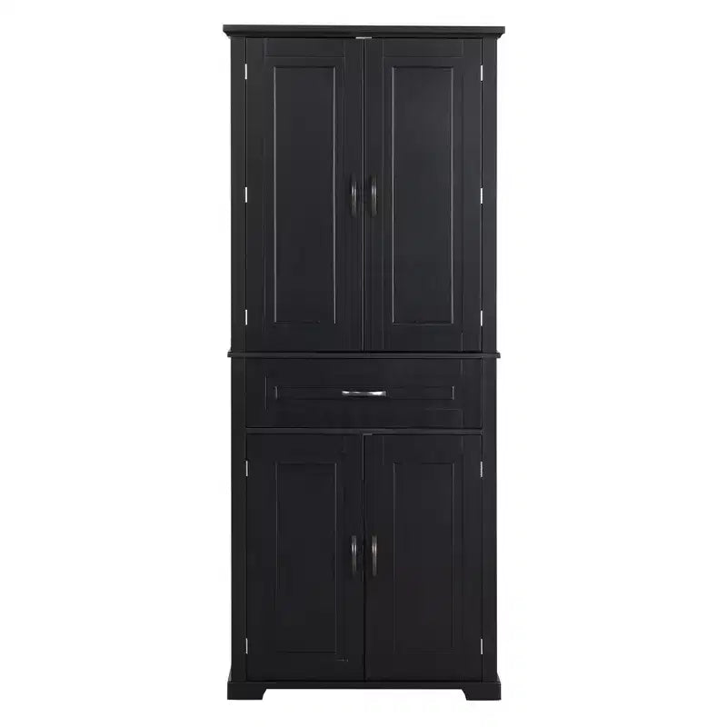 Okak Storage Cabinet, Tall Cabinet with 4 Doors,1 Drawer and Adjustable Shelf, Cabinet for Lving Room, Office