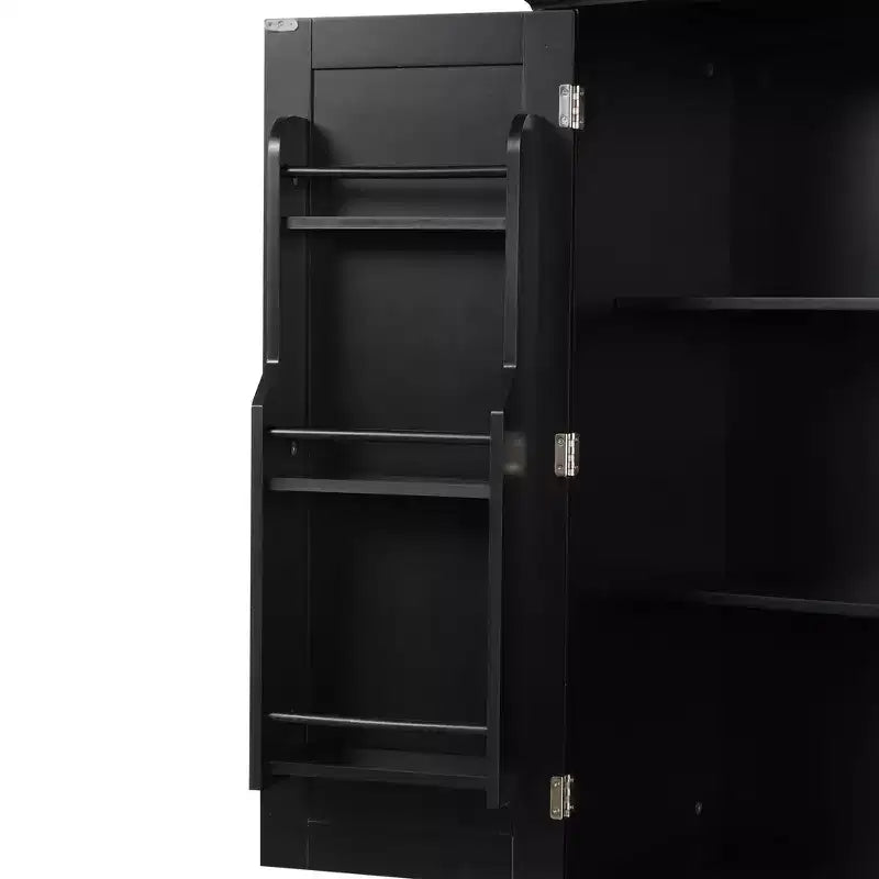 Okak Storage Cabinet, Tall Cabinet with 4 Doors,1 Drawer and Adjustable Shelf, Cabinet for Lving Room, Office