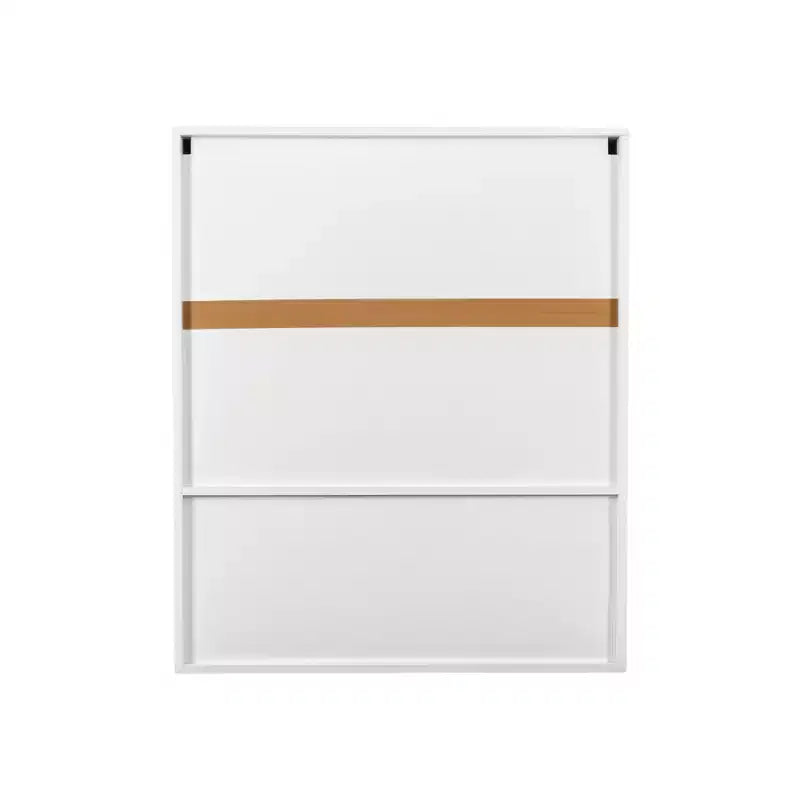 Meuble miroir de salle de bain moderne Samuel GDFStudio de 80 cm avec fente pour mouchoirs, 2 portes et étagère réglable