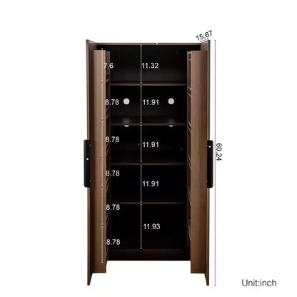 GDFStudio Helene Armoire de Cuisine Haute et Moderne de 160 cm avec 2 Portes et Étagères