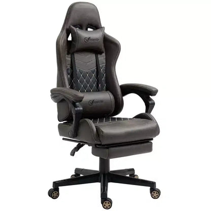 Okak High-Back Gaming Chair with Headrest, Computer Chair with Lumbar Support and Footrest, Office Chair for Study, Reading Room