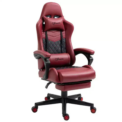 Okak High-Back Gaming Chair with Headrest, Computer Chair with Lumbar Support and Footrest, Office Chair for Study, Reading Room