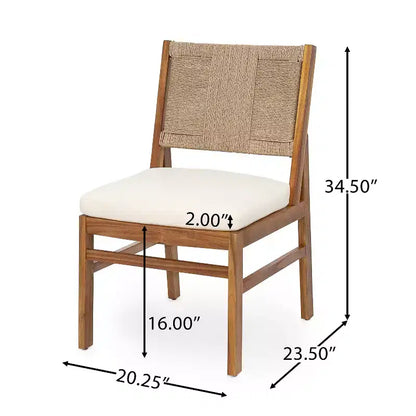 Christopher Knight Home Elara 3-Piece Patio Rustic Wood Dining Set with Wicker Woven Chairs