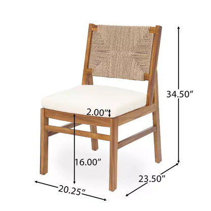 Christopher Knight Home Elara 3-Piece Patio Rustic Wood Dining Set with Wicker Woven Chairs