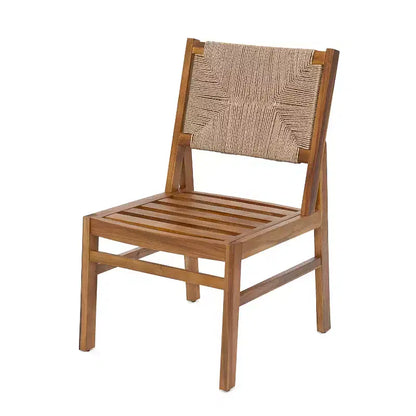 Christopher Knight Home Elara 3-Piece Patio Rustic Wood Dining Set with Wicker Woven Chairs