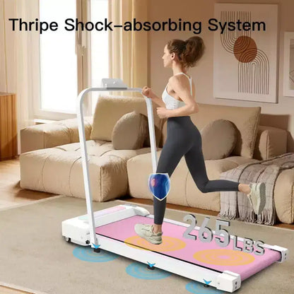 NAYSAYE Portable Treadmill Exercise Trainer Walking Jogging Machine for Home Office , Pink, 43.5*19.5*3.5