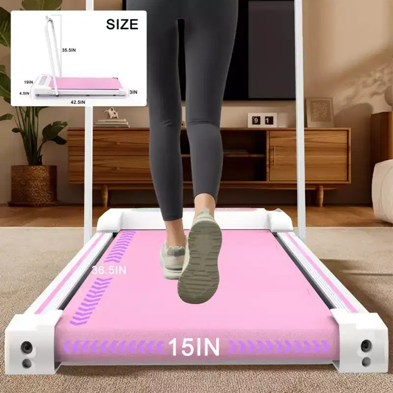 NAYSAYE Portable Treadmill Exercise Trainer Walking Jogging Machine for Home Office , Pink, 43.5*19.5*3.5